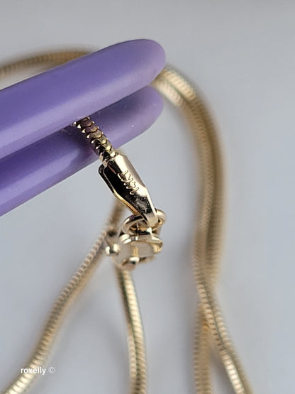 14K Yellow Gold Soga Necklace, Solid Gold!