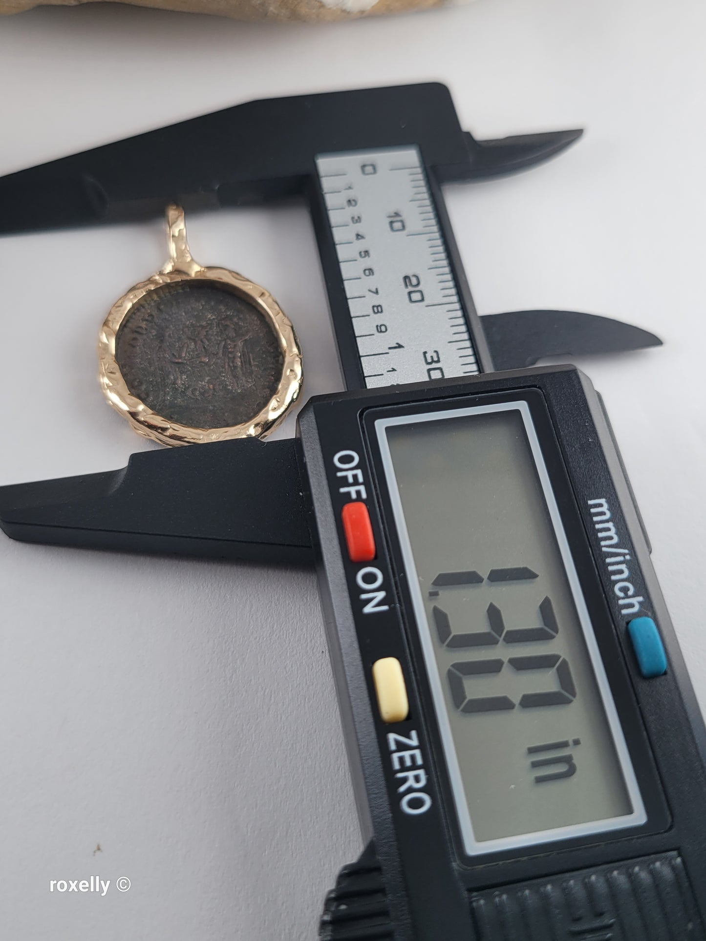 Vintage 14K Solid Gold Ancient Roman Coin Pendant – Handmade very solid Bezel