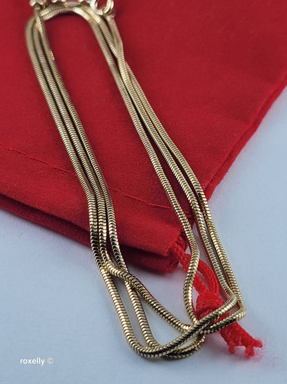 Milor 14K Yellow Gold Adjustable Flexible Necklace, Solid Gold – Made in Italy