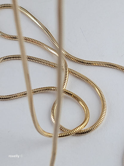 14K Yellow Gold Soga Necklace, Solid Gold!