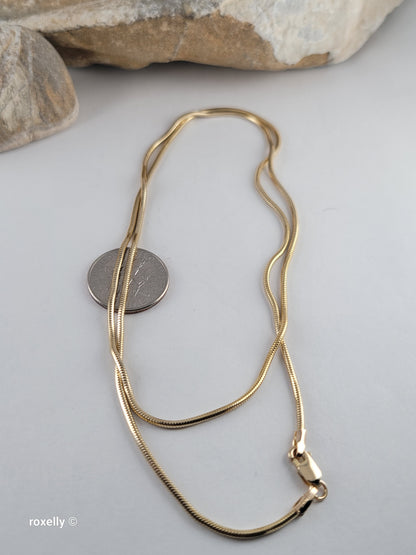 14K Yellow Gold Soga Necklace, Solid Gold!