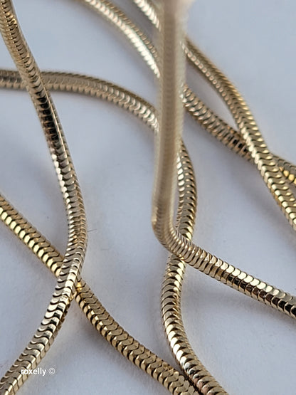 14K Yellow Gold Soga Necklace, Solid Gold!