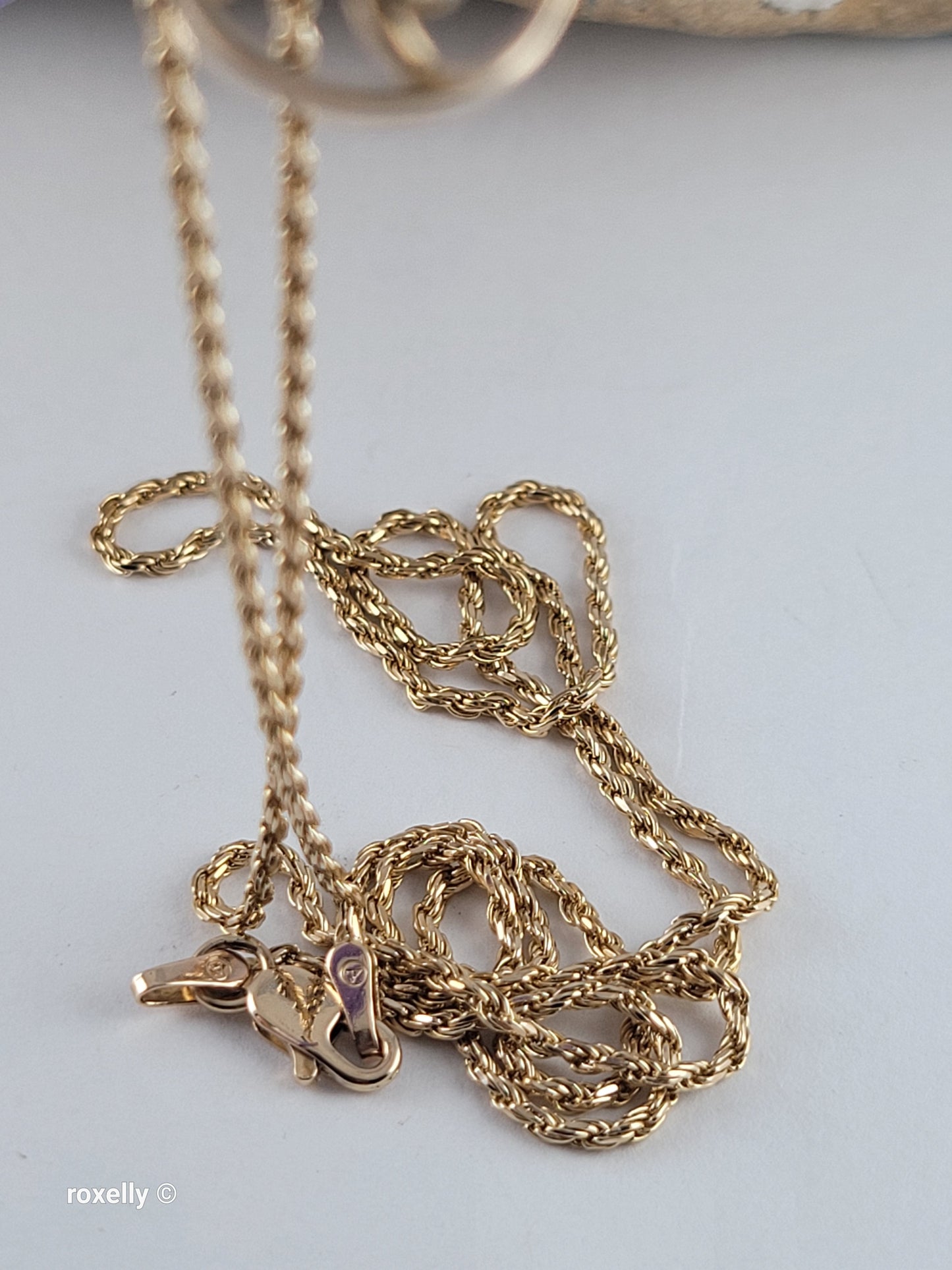 14K Yellow Gold Diamond-Cut Rope Chain Garnet and Blue Topaz Pendant, Made in Italy!