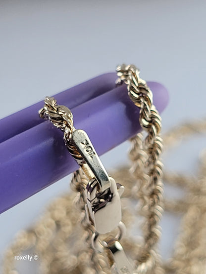 10K Yellow Gold Rope Chain and Mystic Pendant!
