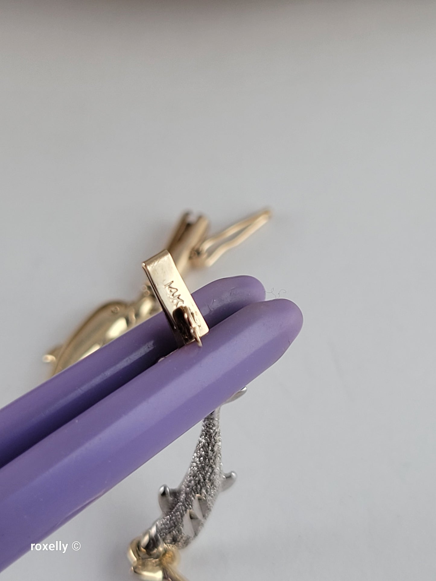 14K Two-Tone Gold Dolphin Link Bracelet, Solid Gold!