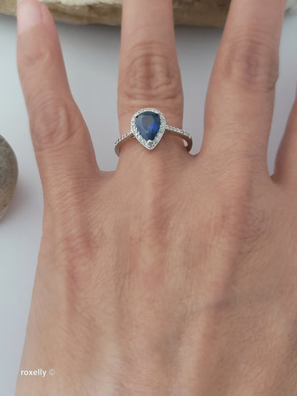 $2,000 EFFY 14K White Gold Sapphire and Diamond Ring, Solid Gold!