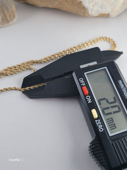 10K Yellow Gold Rope Chain and Mystic Pendant!