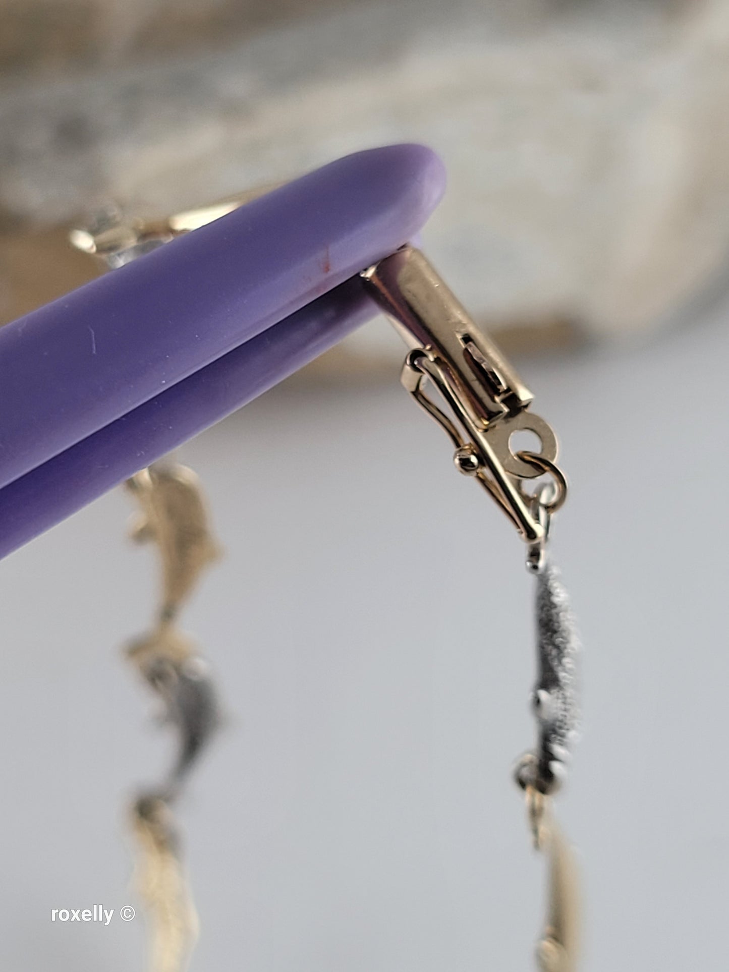 14K Two-Tone Gold Dolphin Link Bracelet, Solid Gold!