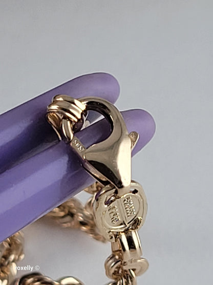 14K Yellow Gold Diamond-Cut Rope Bangle Bracelet - Made in Peru!