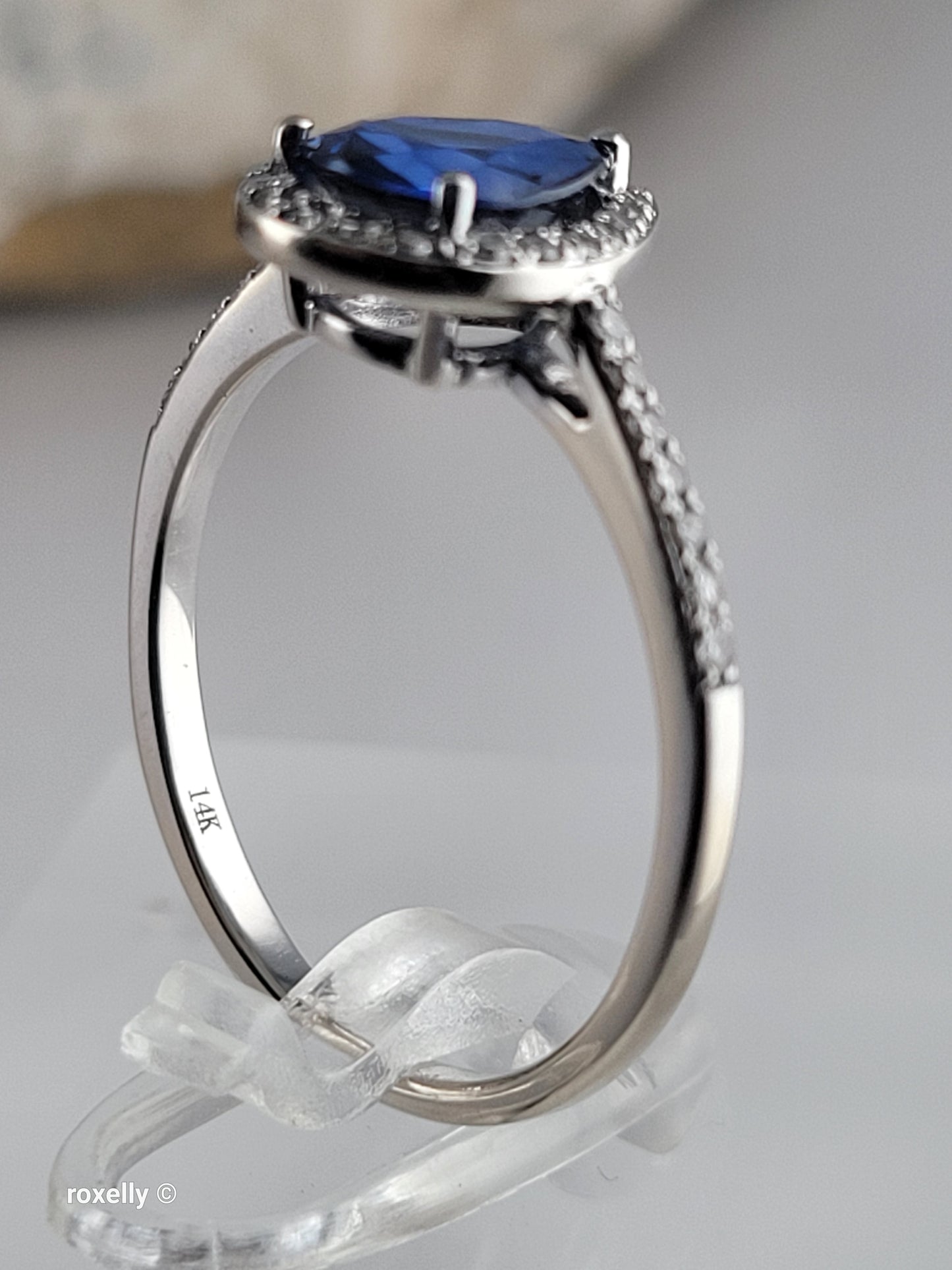 $2,000 EFFY 14K White Gold Sapphire and Diamond Ring, Solid Gold!